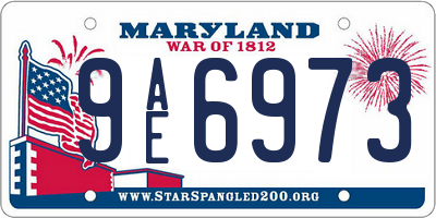 MD license plate 9AE6973