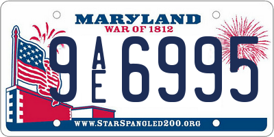 MD license plate 9AE6995