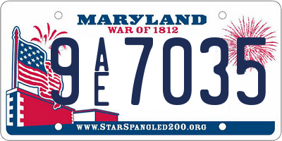 MD license plate 9AE7035