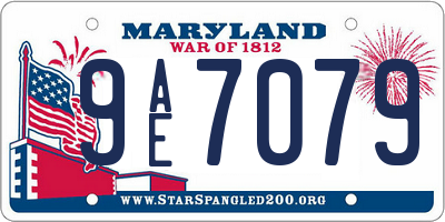 MD license plate 9AE7079