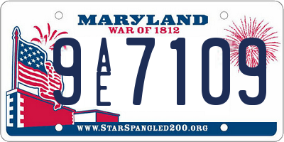 MD license plate 9AE7109