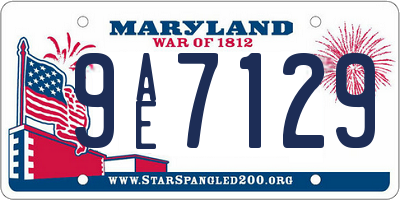 MD license plate 9AE7129