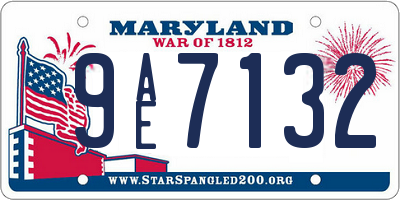 MD license plate 9AE7132