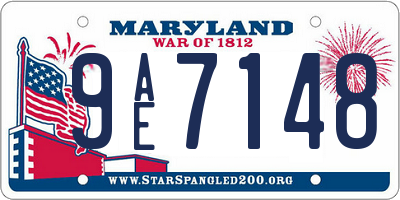 MD license plate 9AE7148
