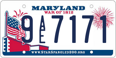 MD license plate 9AE7171