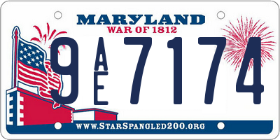 MD license plate 9AE7174