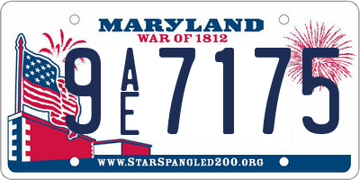 MD license plate 9AE7175