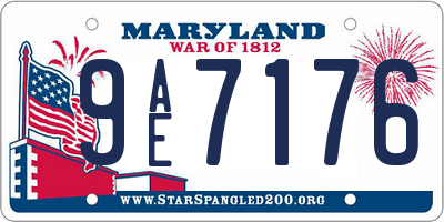 MD license plate 9AE7176