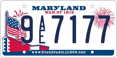 MD license plate 9AE7177