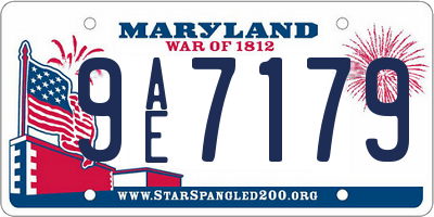 MD license plate 9AE7179