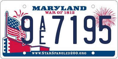 MD license plate 9AE7195