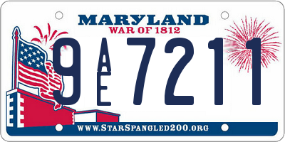 MD license plate 9AE7211