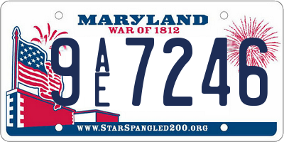 MD license plate 9AE7246
