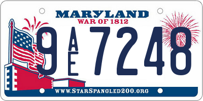 MD license plate 9AE7248