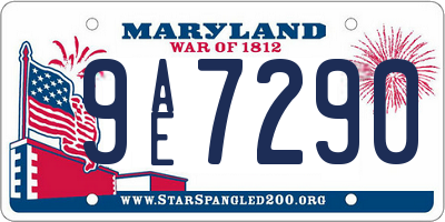 MD license plate 9AE7290