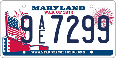 MD license plate 9AE7299
