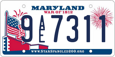 MD license plate 9AE7311