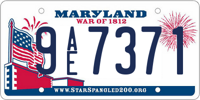 MD license plate 9AE7371