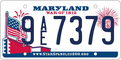 MD license plate 9AE7379