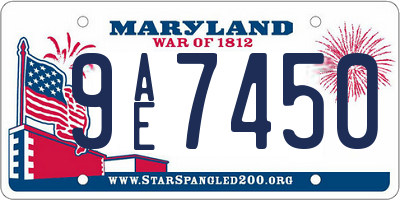MD license plate 9AE7450