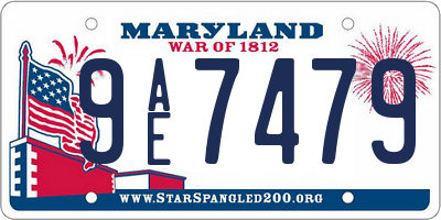 MD license plate 9AE7479