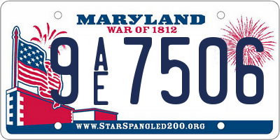MD license plate 9AE7506