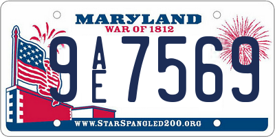 MD license plate 9AE7569