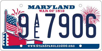 MD license plate 9AE7906