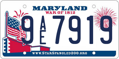 MD license plate 9AE7919