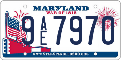 MD license plate 9AE7970