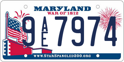 MD license plate 9AE7974