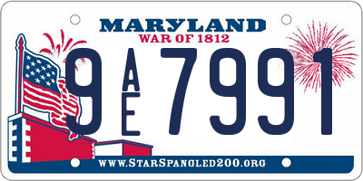 MD license plate 9AE7991