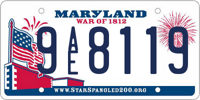 MD license plate 9AE8119