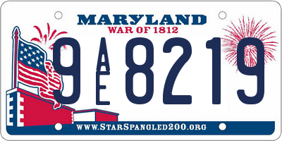 MD license plate 9AE8219