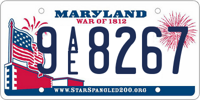 MD license plate 9AE8267
