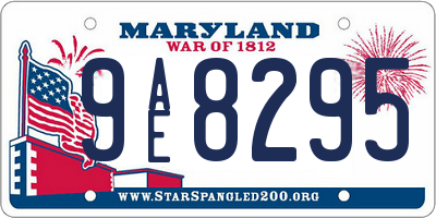 MD license plate 9AE8295