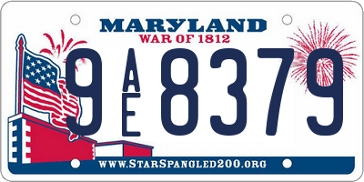 MD license plate 9AE8379