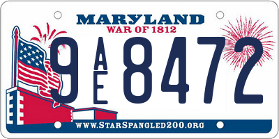 MD license plate 9AE8472