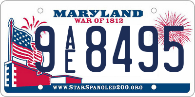 MD license plate 9AE8495