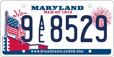 MD license plate 9AE8529