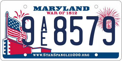 MD license plate 9AE8579