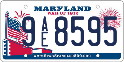 MD license plate 9AE8595