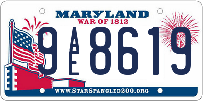 MD license plate 9AE8619