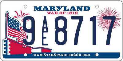 MD license plate 9AE8717
