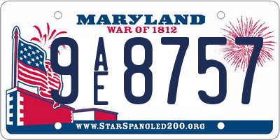 MD license plate 9AE8757