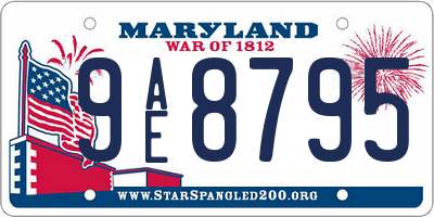 MD license plate 9AE8795