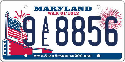 MD license plate 9AE8856