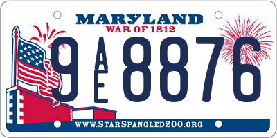MD license plate 9AE8876