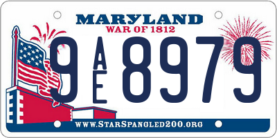 MD license plate 9AE8979