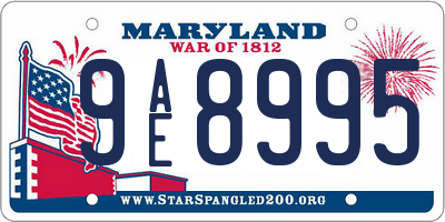 MD license plate 9AE8995
